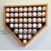 43 Baseball Ball Display Case Cabinet Holder Rack Home Plate Shaped w/98% UV Pro   371967601823